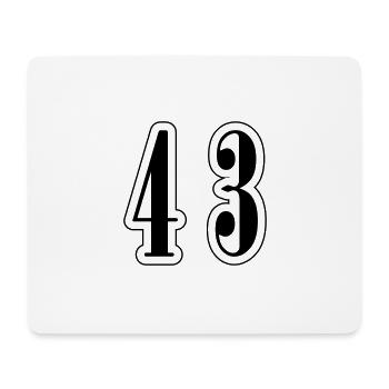 43 Number symbol - Mouse Pad (horizontal) - white - Front