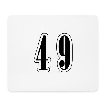 49 Zahl symbol - Mousepad (Querformat) - Weiß - Vorne