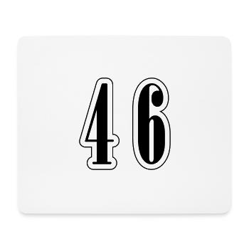 46 Number symbol - Mouse Pad (horizontal) - white - Front