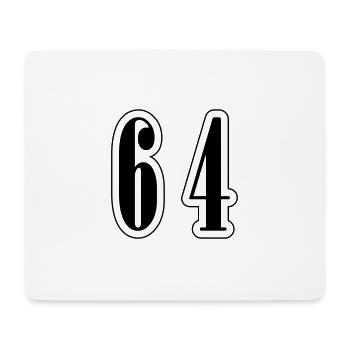 64 Symbole numérique - Tapis de souris (format paysage) - blanc - Devant