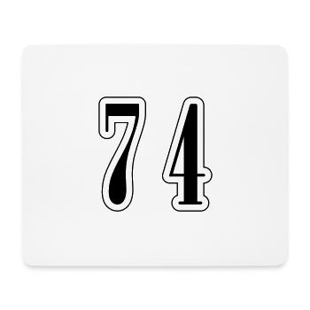 74 Number Symbol - Mouse Pad (horizontal) - white - Front
