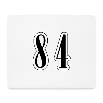 84 Number Symbol - Mouse Pad (horizontal) - white - Front