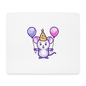 Mouse Birthday Comic - Mouse Pad (horizontal) - white - Front