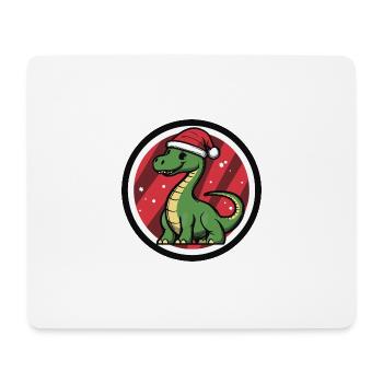 Dinosaurier brontosaurus Weihnachten Christmas - Mousepad (Querformat) - Weiß - Vorne