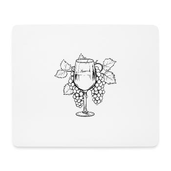 Wine Glass Grapes Wine - Mouse Pad (horizontal) - white - Front