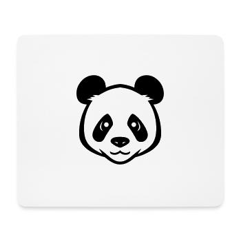 Panda Head - Mouse Pad (horizontal) - white - Front