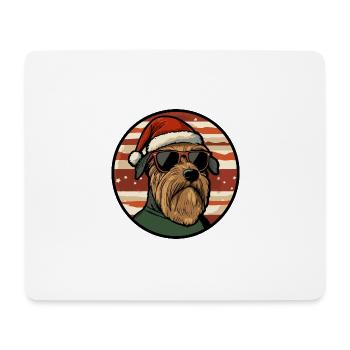 Airedale Terrier Hund Weihnachten Cool - Mousepad (Querformat) - Weiß - Vorne