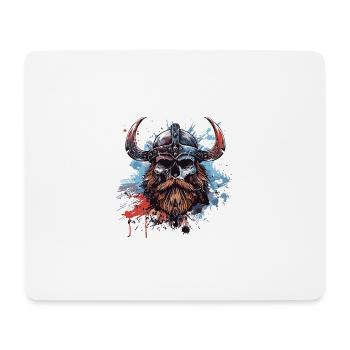 Viking Skull - Mouse Pad (horizontal) - white - Front