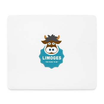 Vache Limousine, Limoges - Tapis de souris (format paysage) - blanc - Devant