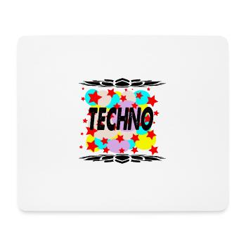 Techno - Mousepad (Querformat) - Weiß - Vorne