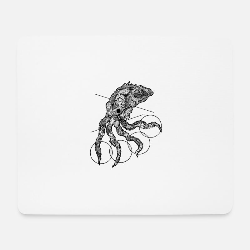 Tintenfisch - Mousepad (Querformat) - Weiß