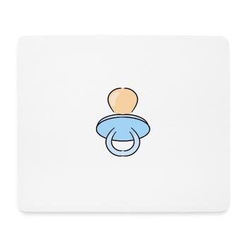 Baby pacifier teat boy son pregnancy - Mouse Pad (horizontal) - white - Front