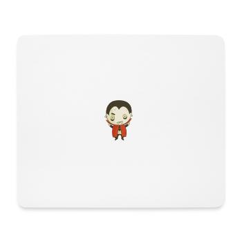 Süßer Vampir Dracula Cartoon – Halloween Design - Mousepad (Querformat) - Weiß - Vorne