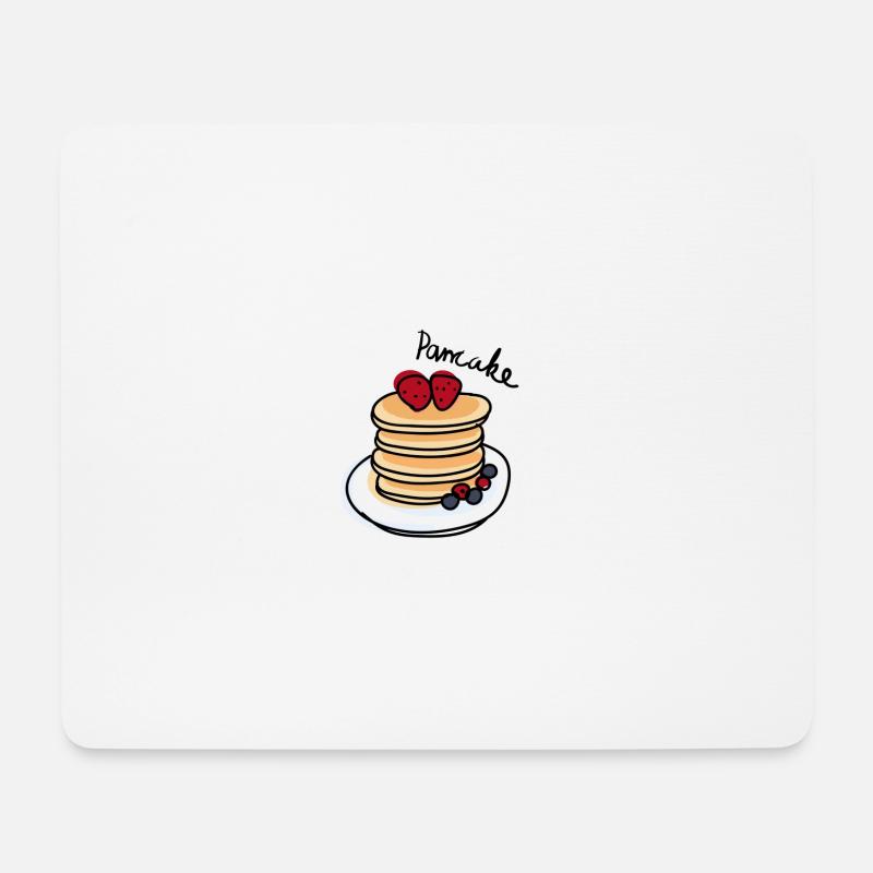 Pancake & Berries – Frühstück Fan Shirt - Mousepad (Querformat) - Weiß