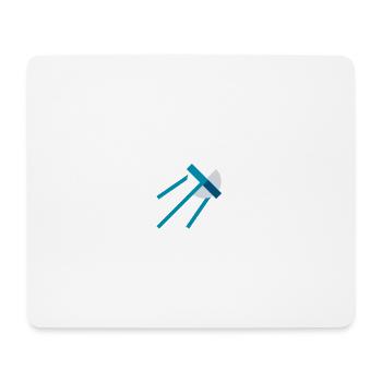 Satellite dans l’espace – Icône bleue de l’espace - Tapis de souris (format paysage) - blanc - Devant