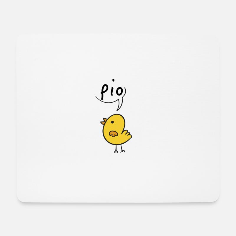Piep! Niedliches Küken Cartoon Design - Mousepad (Querformat) - Weiß