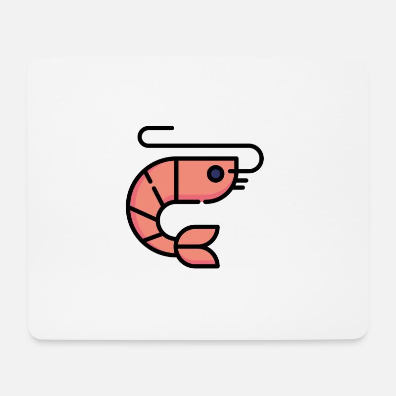 Shrimp Geschenk Idee - Mousepad (Querformat) - Weiß