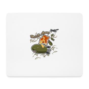 Bomben Reiter - Mousepad (Querformat) - Weiß - Vorne