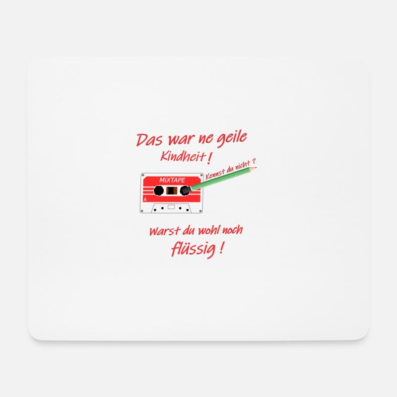 geile Kindheit - Mousepad (Querformat) - Weiß