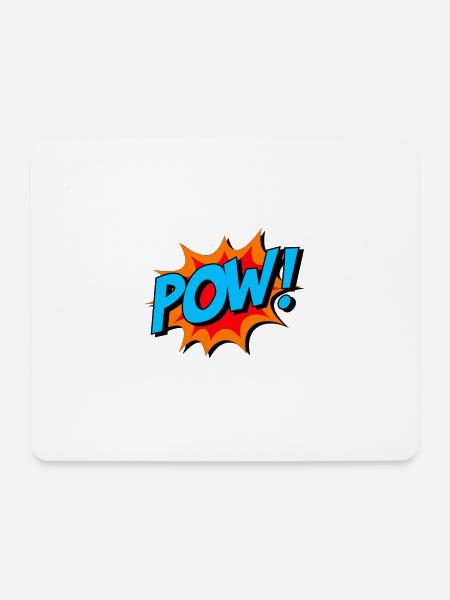 POW! - Mousepad (Querformat) - Weiß