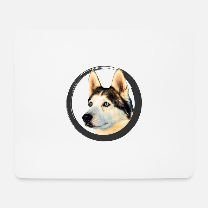 Husky - Mousepad (Querformat) - Weiß