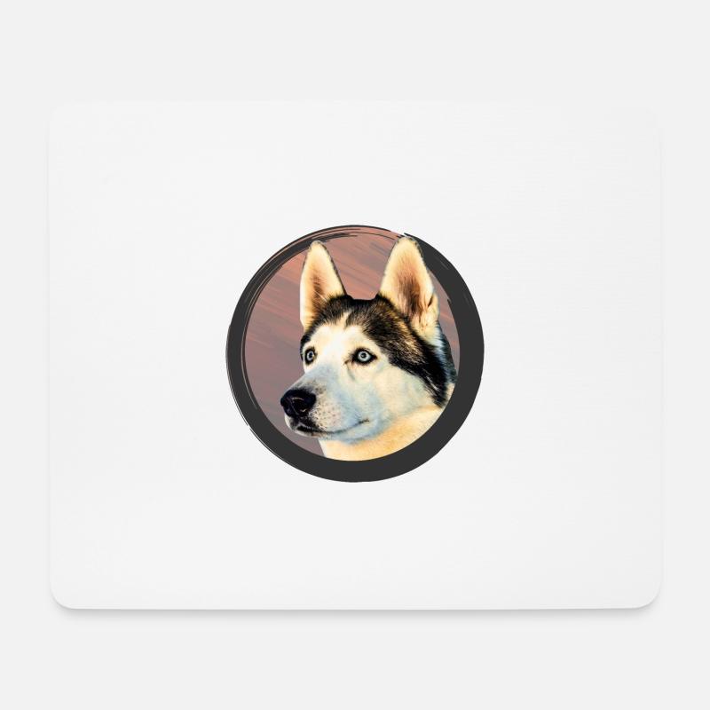 Husky - Mousepad (Querformat) - Weiß