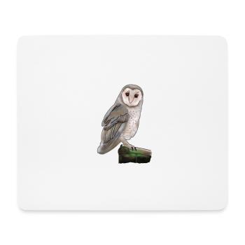 Eule - Mousepad (Querformat) - Weiß - Vorne