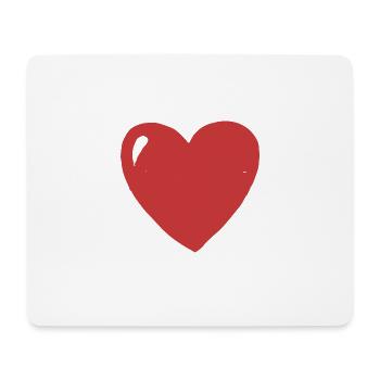 Coeur de pomme - Tapis de souris (format paysage) - blanc - Devant