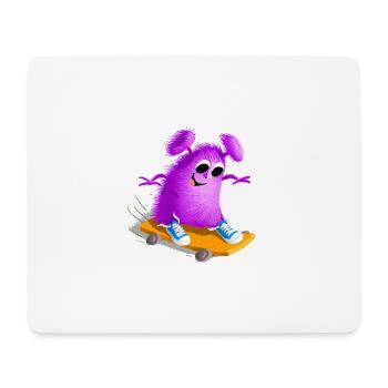 Cooles lustiges Skate Monster Math Batt - Mousepad (Querformat) - Weiß - Vorne