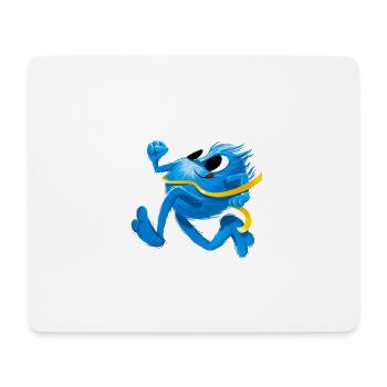 Speedy cool monster MathBatt - marathon - Mouse Pad (horizontal) - white - Front
