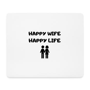 Happy wife ! - Tapis de souris (format paysage) - blanc - Devant