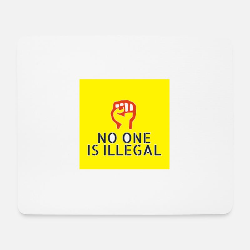 Niemand ist illegal - Mousepad (Querformat) - Weiß