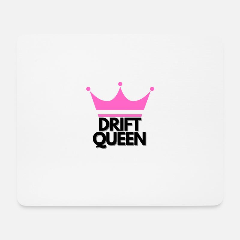 Drift World DRIFT QUEEN Frauen - Mousepad (Querformat) - Weiß