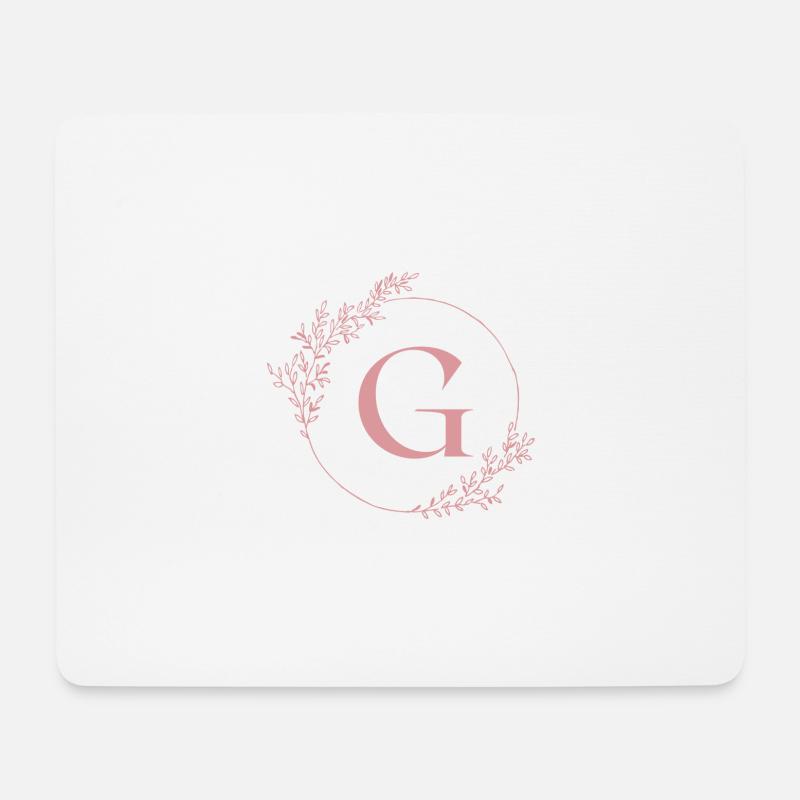Buchstabe G - Mousepad (Querformat) - Weiß