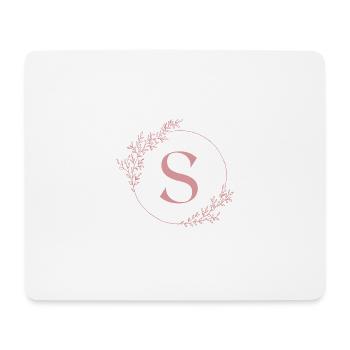 Letter S - Mouse Pad (horizontal) - white - Front