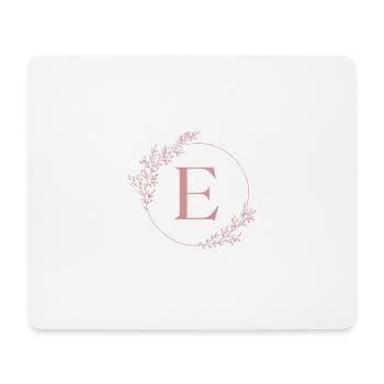 Buchstabe E - Mousepad (Querformat) - Weiß - Vorne