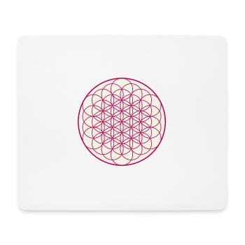 Lebensblume, Motiv, Hintergrund, gelb - Mousepad (Querformat) - Weiß - Vorne
