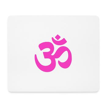 om zeichen pink transparent yoga chakra zen - Mousepad (Querformat) - Weiß - Vorne