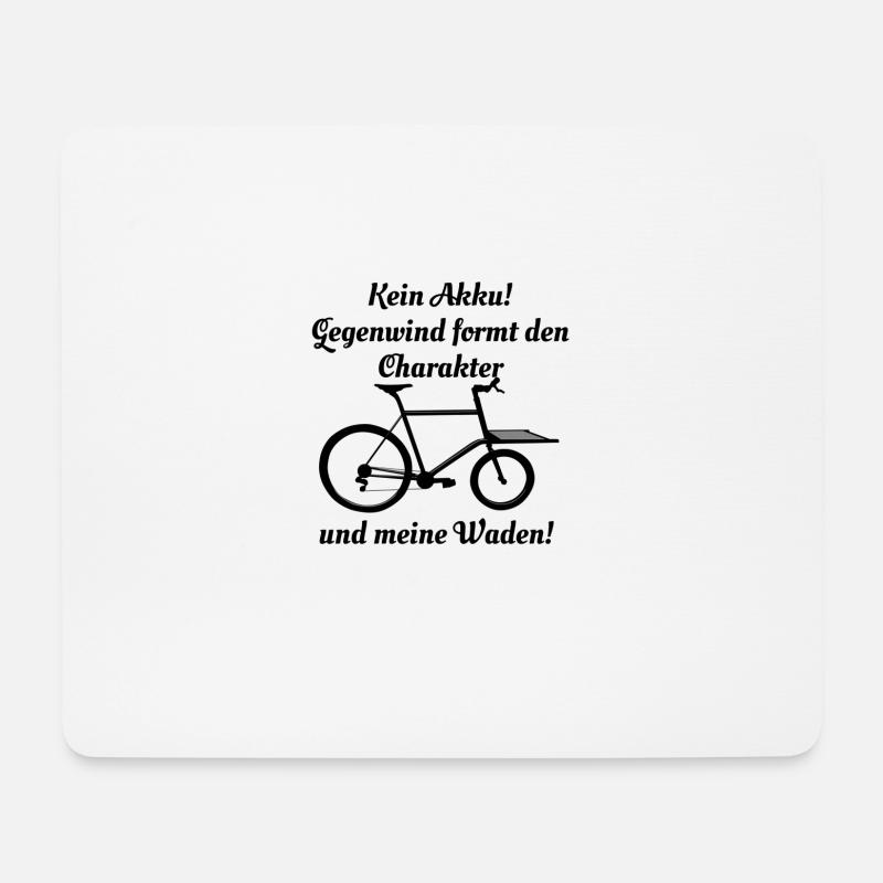 Gegenwind formt den charakter, lastenrad - Mousepad (Querformat) - Weiß