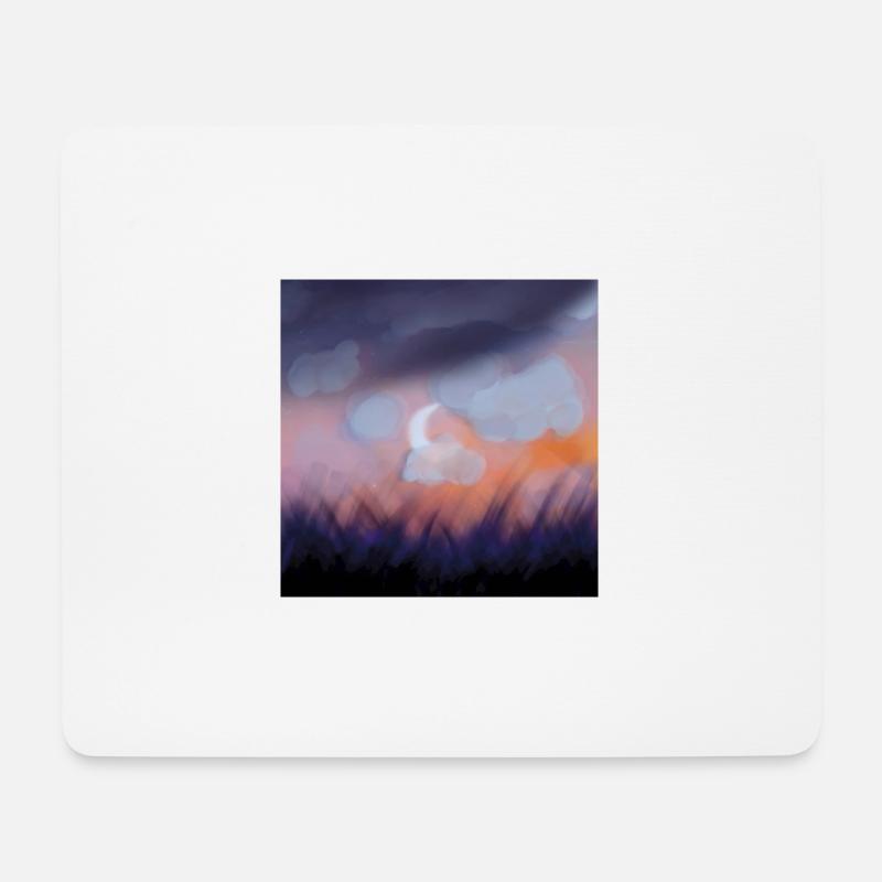 Nacht Szene - Mousepad (Querformat) - Weiß