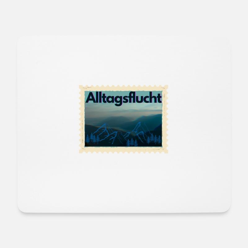 Alltagsflucht - Mousepad (Querformat) - Weiß