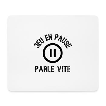 jeu en pause - Tapis de souris (format paysage) - blanc - Devant