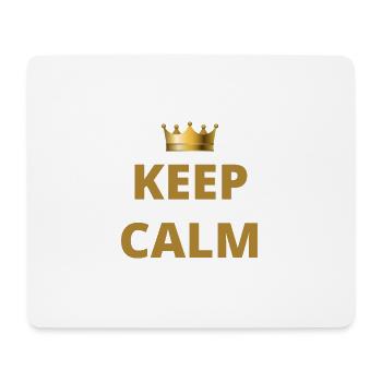 Keep Calm Crown - Mousepad (Querformat) - Weiß - Vorne