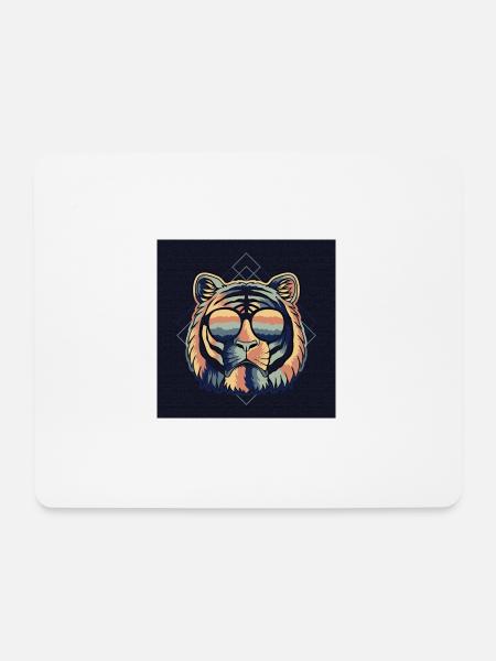 RETRO LÖWE Amo - Mousepad (Querformat) - Weiß