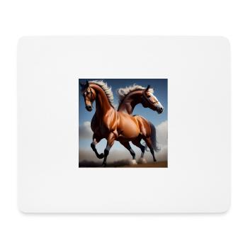 wild horses shirt - Mouse Pad (horizontal) - white - Front