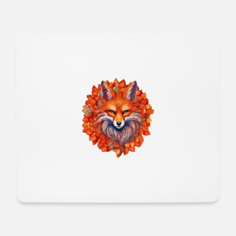 Rotfuchs - Mousepad (Querformat) - Weiß