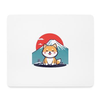 Japanese Dog, Dog lover shirt, Bags, Tank, Stikers - Mouse Pad (horizontal) - white - Front