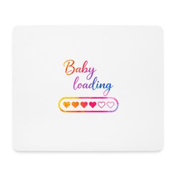 Cœur de chargement de bébé - Tapis de souris (format paysage) - blanc - Devant