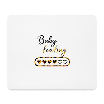 Leopard Loading baby - Mouse Pad (horizontal) - white - Front