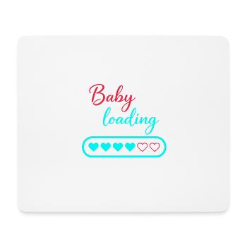 Baby Loading Neon Hearts - Mousepad (Querformat) - Weiß - Vorne